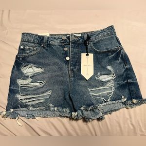 NWT Distressed Jean Shorts